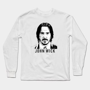 keanu reeves white and black Long Sleeve T-Shirt